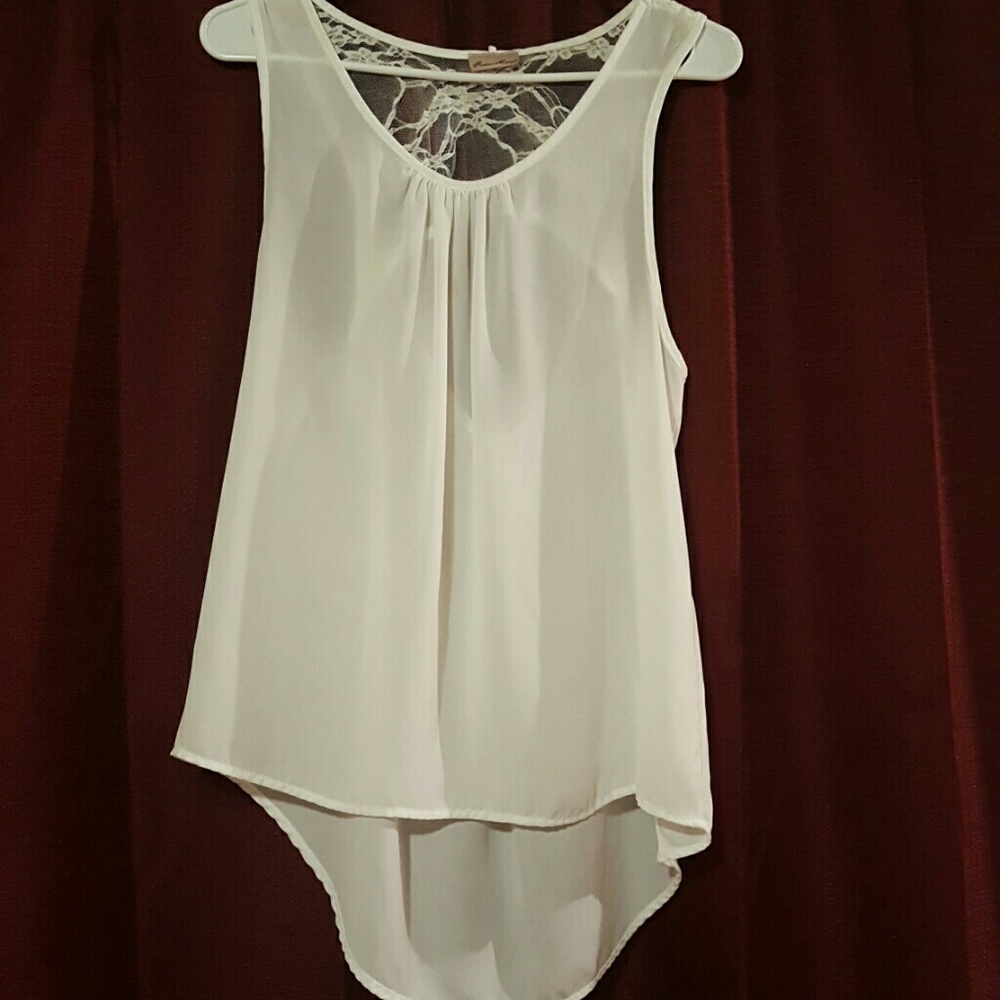 White Sleeveless Blouse
